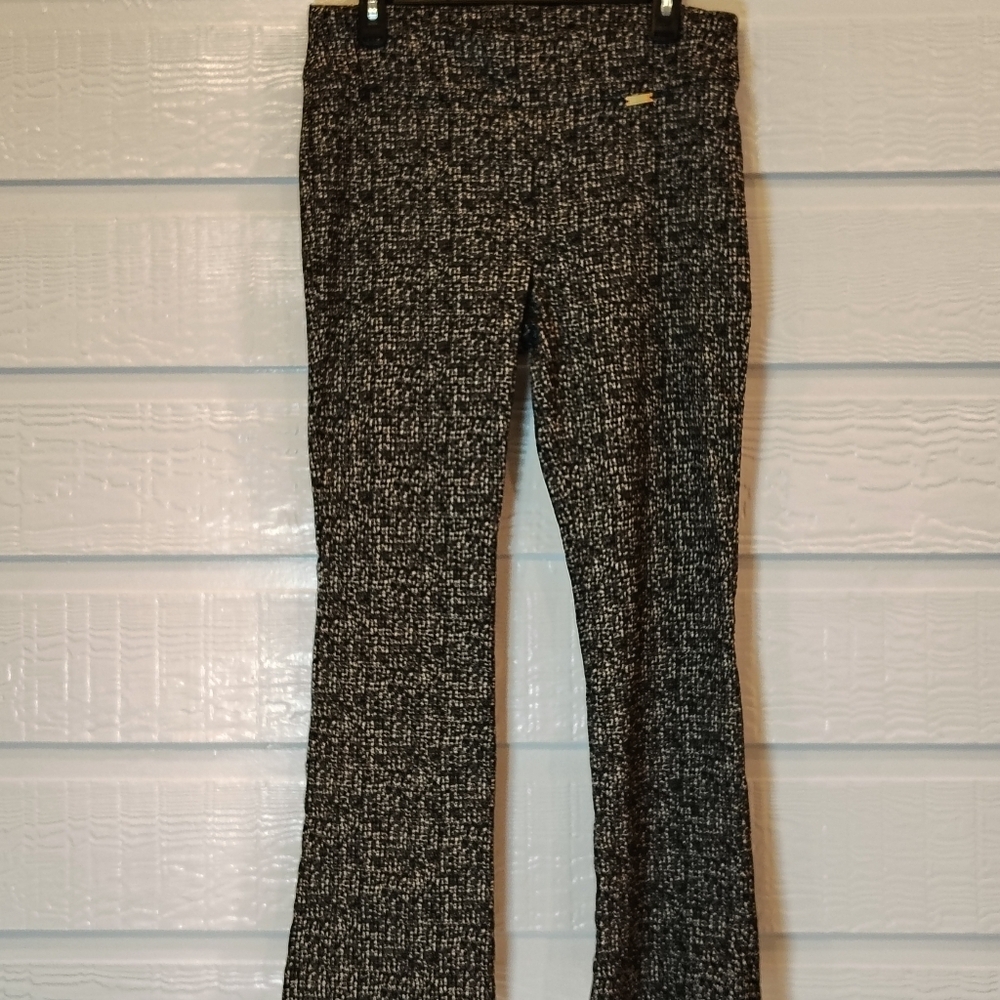 I.N.C. 10 PS Black Tweed Like Stretchy Pull On Pants Contemporary Career Dressy